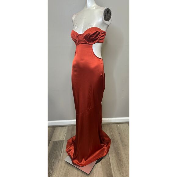 Michael Costello Alina Gown in Copper Size Small $298 - Picture 7 of 11